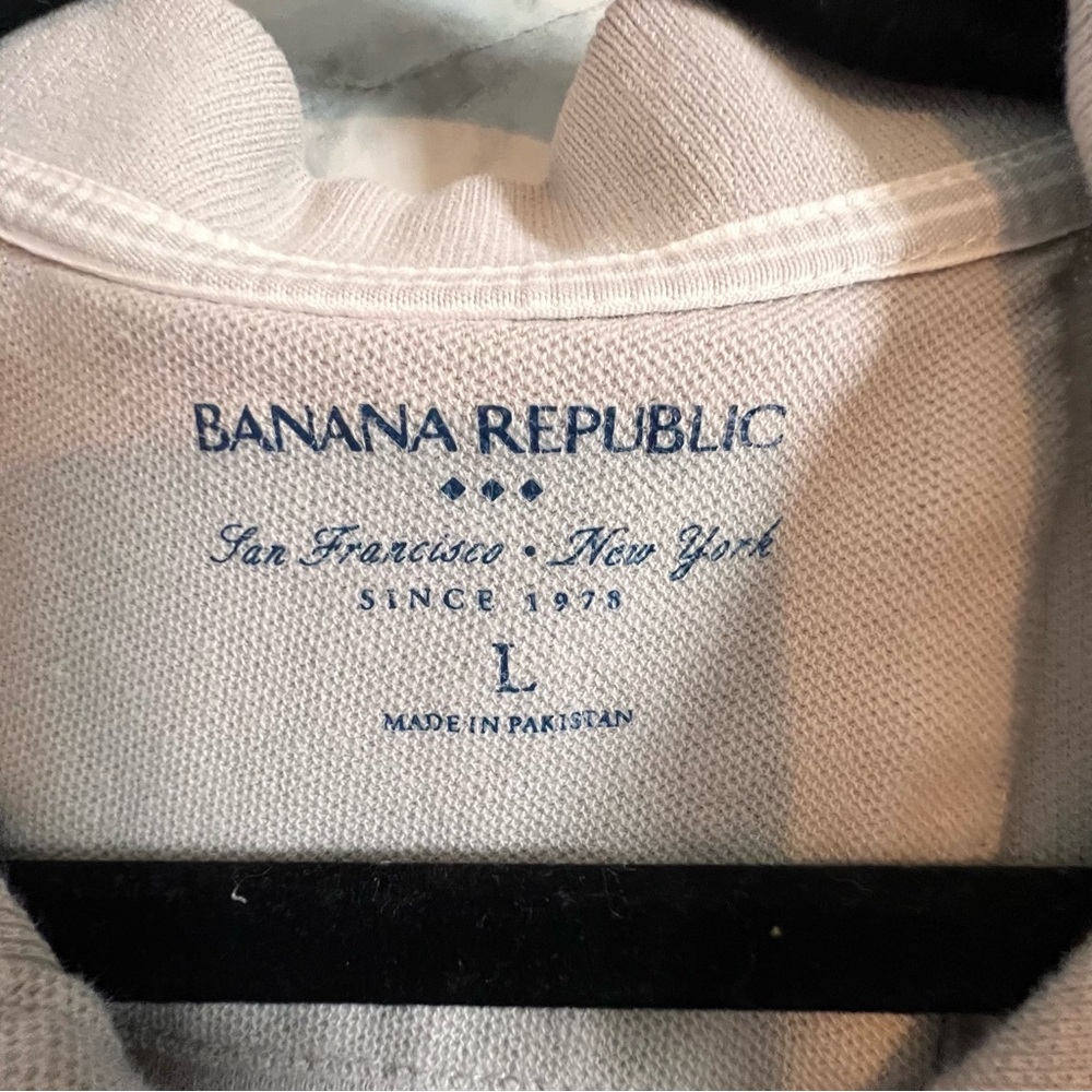 Men’s Banana Republic Polo Size Large Grey - Picture 3 of 4